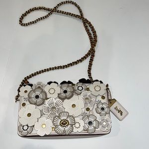 Coach off white tea rose crossbody